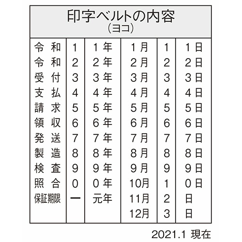 シヤチハタ　回転ゴム印　エルゴグリップ　和文日付　ヨコ５号　ゴシック体　ＣＮＷ－５Ｇ　１個2