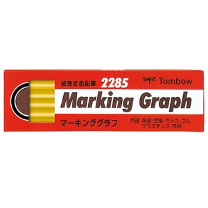 トンボ鉛筆　マーキンググラフ　紙巻　きいろ　２２８５－０３　１ダース（１２本）1