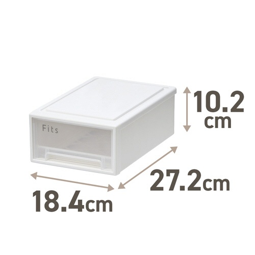 天馬　Ｆｉｔｓ　フィッツケース　２７－１８　ホワイトクリア　１個2