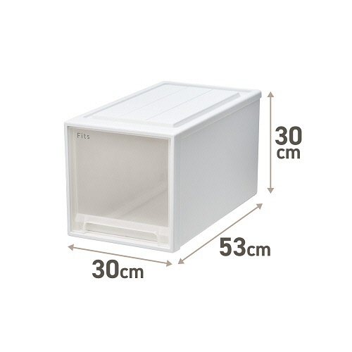 天馬　Ｆｉｔｓ　フィッツケース　５３－３０Ｌ　ホワイトクリア　１個2