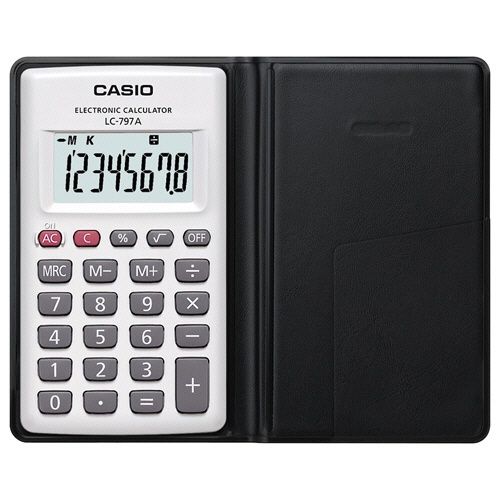 カシオ　スタンダード電卓　８桁　カードタイプ　ＬＣ－７９７Ａ－Ｎ　１台2