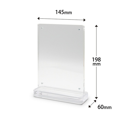 クルーズ　アクリルスタンドプレミアＴ型　Ａ６タテ　クリア　ＡＳＴ－６００　１個2