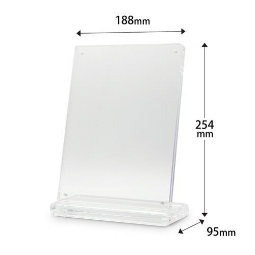 クルーズ　アクリルスタンドプレミアＬ型　Ａ５タテ　クリア　ＡＳＬ－５５０　１個2