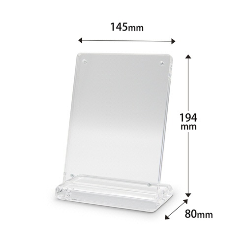 クルーズ　アクリルスタンドプレミアＬ型　Ａ６タテ　クリア　ＡＳＬ－６６０　１個2
