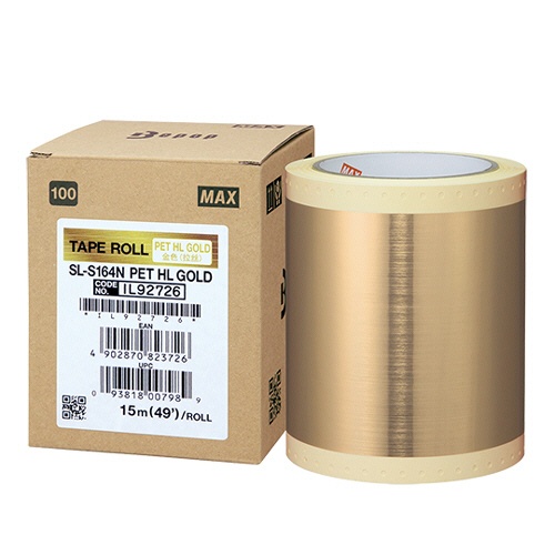 マックス　ビーポップ　１００タイプシート　１００ｍｍ幅×１５ｍ　ラベルＰＥＴ　ゴールド　ＳＬ－Ｓ１６４Ｎ　ＰＥＴ　ＨＬ　ＧＬＤ　１ロール3
