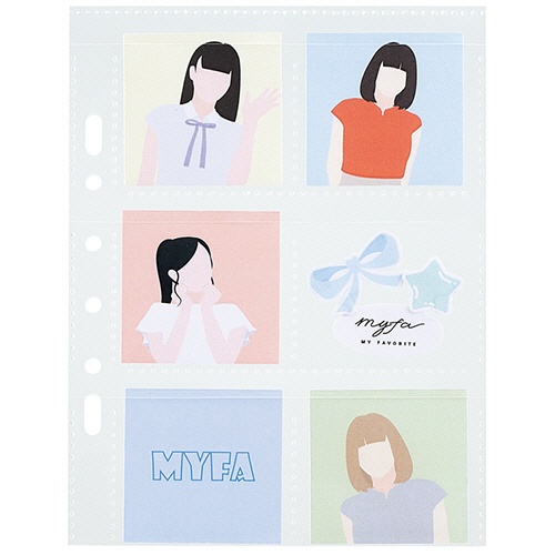リヒトラブ　ｍｙｆａ　コレクションポケット　ミニ　６ポケット　２穴・ミニ６穴　Ｎ－３３４８　１パック（１０枚）3