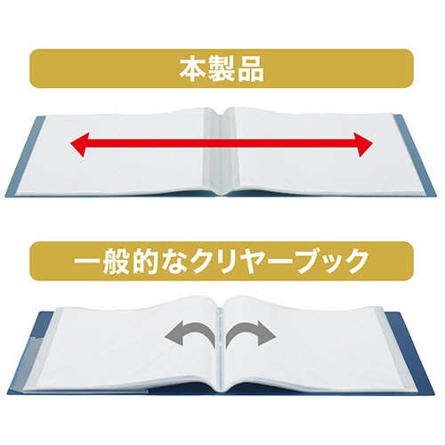 リヒトラブ　Ｍｕｔｕａｌ　クリヤーブック　Ａ４タテ　２０ポケット　背幅１３ｍｍ　テラコッタオレンジ　Ｎ－２４００－４　１冊3