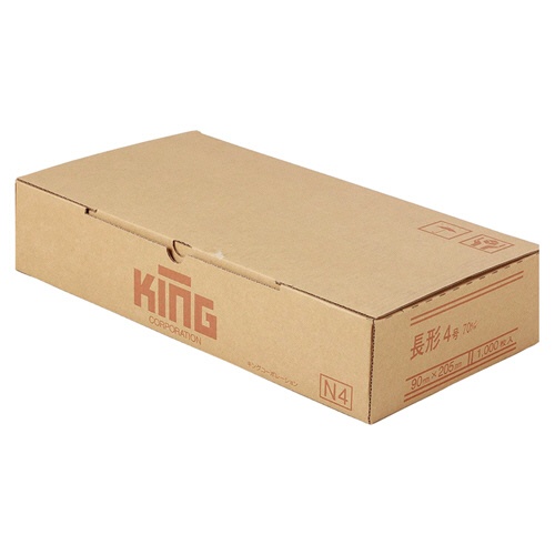 キングコーポレーション　窓明Ｎｏ．８　封筒　長４　口のりなし　７０ｇ／ｍ2　〒枠なし　センター貼　スカイブルー　１２０２５９　１ケース（１０００枚）3