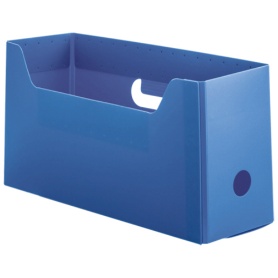 ＴＡＮＯＳＥＥ　ＰＰ製ボックスファイル（組み立て式）　Ａ４ヨコ　ショートサイズ　背幅１０３ｍｍ　ブルー　１個