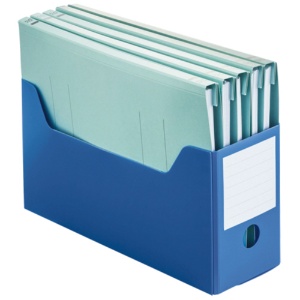ＴＡＮＯＳＥＥ　ＰＰ製ボックスファイル（組み立て式）　Ａ４ヨコ　ショートサイズ　背幅１０３ｍｍ　ブルー　１個2