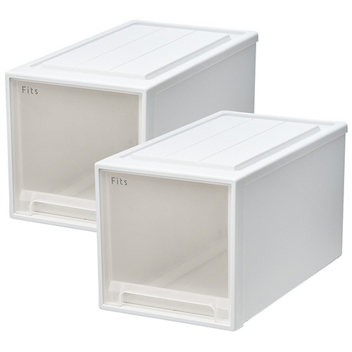 天馬　Ｆｉｔｓ　フィッツケース　５３－３０Ｌ　ホワイトクリア　１組（２個）1
