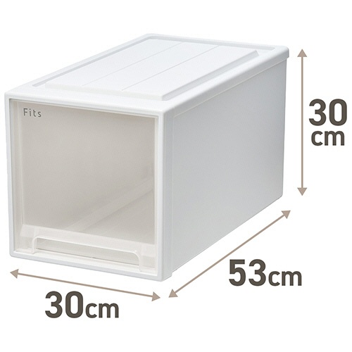天馬　Ｆｉｔｓ　フィッツケース　５３－３０Ｌ　ホワイトクリア　１組（２個）2