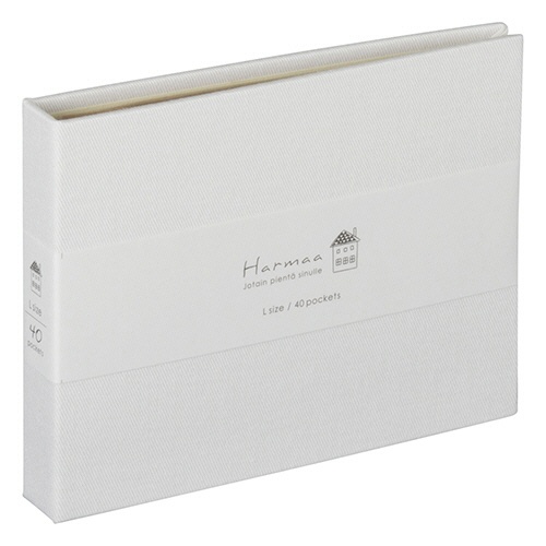 ナカバヤシ　ハルマー　ポケットアルバム　Ｌ判　１段ポケット　４０枚収容　ホワイト　Ａ－ＨＲＬＰ－１０１－Ｗ　１冊1