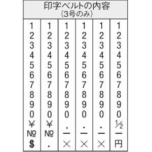 シヤチハタ　回転ゴム印　タート用　欧文６連　３号　ＣＦ－６３ＧＴ　１個2