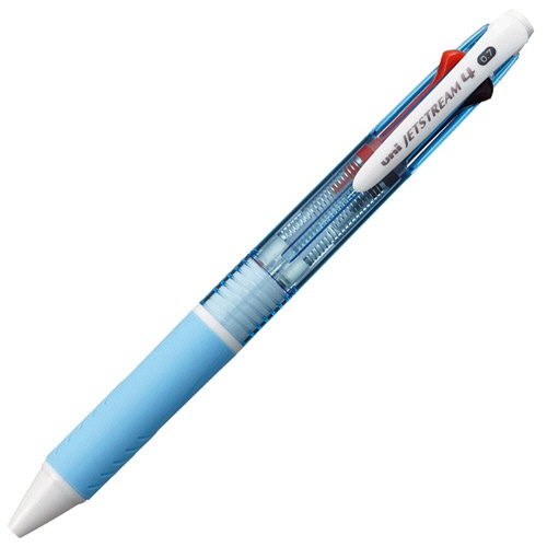 三菱鉛筆　ジェットストリーム　４色ボールペン　０．７ｍｍ　（軸色：水色）　ＳＸＥ４５０００７．８　１本1