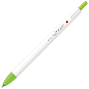 ゼブラ　ノック式水性カラーペン　クリッカート　ライトグリーン　ＷＹＳＳ２２－ＬＧ　１本1