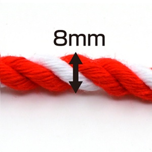 ササガワ　紅白ロープ　アクリル製　直径８ｍｍ×長さ１０．５ｍ　４０－６５５５　１本4