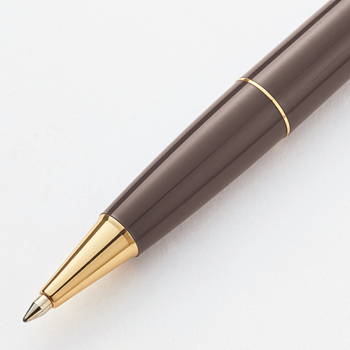 たのめーる】TANOSEE デスクボールペン 0.7mm ブラウン 黒インク 1本の通販