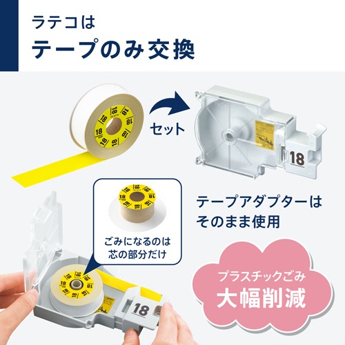 カシオ　ラベルライター「ラテコ」　テープ付セットモデル　ＥＣ－Ｋ１０ＳＥＴ　１台4