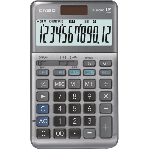 カシオ　軽減税率電卓　１２桁　ジャストタイプ　ＪＦ－２００ＲＣ－Ｎ　１台1