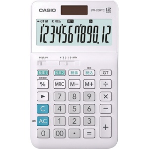 カシオ　Ｗ税率電卓　１２桁　ジャストタイプ　ＪＷ－２００ＴＣ－Ｎ　１台1