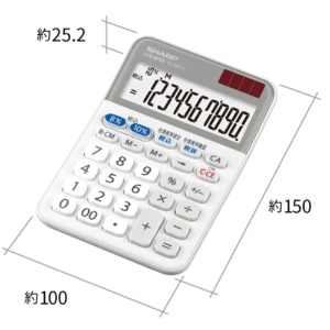 シャープ　電卓　軽減税率対応モデル　１０桁　ミニナイスサイズ　ＥＬ－ＭＡ７１－Ｘ　１台4