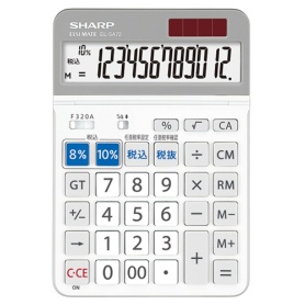 シャープ　電卓　軽減税率対応モデル　１２桁　セミデスクトップ　ＥＬ－ＳＡ７２－Ｘ　１台