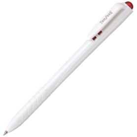 ＴＡＮＯＳＥＥ　ノック式油性ボールペン　０．７ｍｍ　赤　（軸色：白）　１パック（１０本）