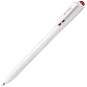 ＴＡＮＯＳＥＥ　ノック式油性ボールペン　０．７ｍｍ　赤　（軸色：白）　１パック（１０本）1