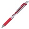 ぺんてる　ゲルインクボールペン　ノック式エナージェル　０.７ｍｍ　赤　（軸色　シルバー）　ＢＬ７７－Ｂ　１本