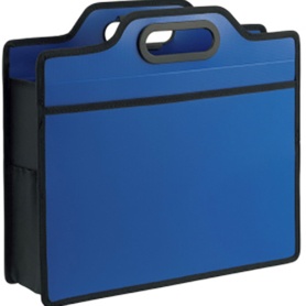ライオン事務器　オフィスキャリングバッグ（ビジカル）　タテ３３０×ヨコ３６５×厚さ１１０ｍｍ　ブルー　ＢＫ－３５３Ｂ　１個