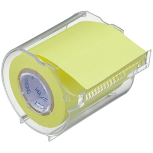 ヤマト　メモック　ロールテープ（強粘着）　蛍光紙　カッター付　５０ｍｍ幅　レモン　ＰＲＫ－５０ＣＨ－ＬＥ　１個1