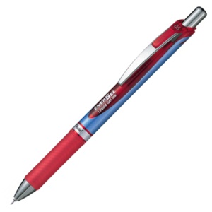 ぺんてる　ゲルインクボールペン　ノック式エナージェル　０．５ｍｍ　赤　（軸色　赤）　ＢＬＮ７５－Ｂ　１本1