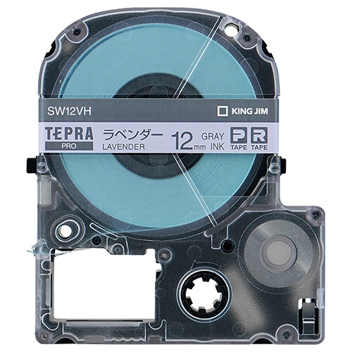 キングジム　テプラ　ＰＲＯ　テープカートリッジ　ソフト　１２ｍｍ　ラベンダー／グレー文字　ＳＷ１２ＶＨ　１個1