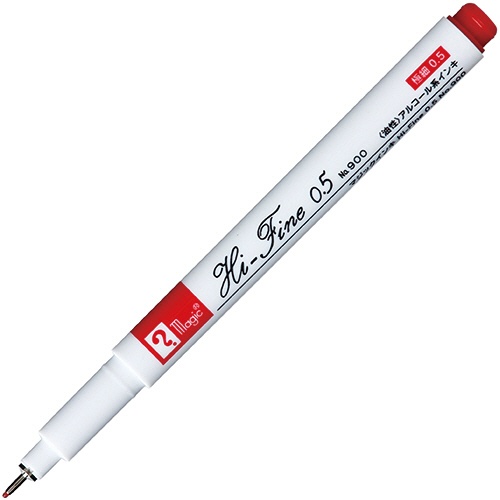寺西化学　油性マーカー　マジックインキ　Ｈｉ－Ｆｉｎｅ　０．５　Ｎｏ．９００　赤　Ｍ９００Ｒ－Ｔ２　１本2