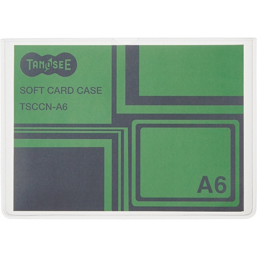 ＴＡＮＯＳＥＥ　ソフトカードケース　Ａ６　半透明（梨地クリア）　再生オレフィン製　１枚1