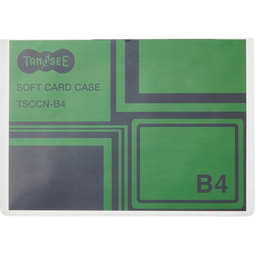 ＴＡＮＯＳＥＥ　ソフトカードケース　Ｂ４　半透明（梨地クリア）　再生オレフィン製　１枚1