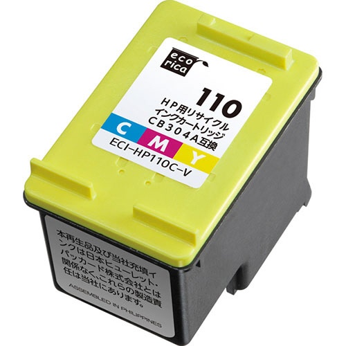 エコリカ　リサイクルインクカートリッジ　（染料）　［ＨＰ：ＣＢ３０４ＡＡ互換］　ＥＣＩ－ＨＰ１１０Ｃ－Ｖ　１個1