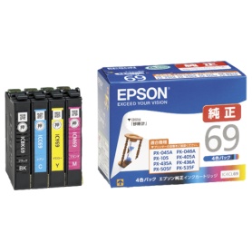 エプソン　インクカートリッジ　４色パック　ＩＣ４ＣＬ６９　１箱（４個：各色１個）