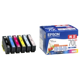 エプソン　インクカートリッジ　増量６色パック　ＩＣ６ＣＬ７０Ｌ　１箱（６個：各色１個）