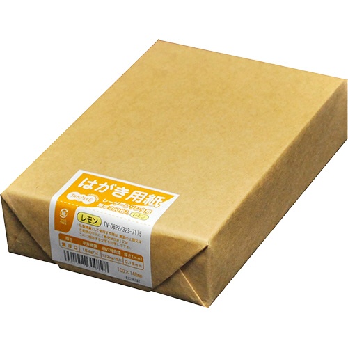 ＴＡＮＯＳＥＥ　レーザープリンタ用　はがき用紙　レモン　１冊（２００枚）1