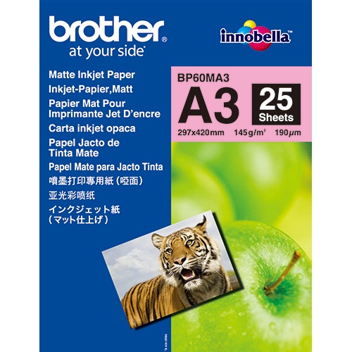 ブラザー　インクジェット紙（マット仕上げ）　Ａ３　ＢＰ６０ＭＡ３　１冊（２５枚）1