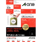 エーワン　ラベルシール［プリンタ兼用］　ハイグレードタイプ　マット紙・ホワイト　Ａ４　丸型