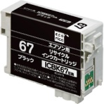 エコリカ　リサイクルインクカートリッジ　ブラック（顔料）　［エプソン：ＩＣＢＫ６７互換］　ＥＣＩ－Ｅ６７Ｂ　１個