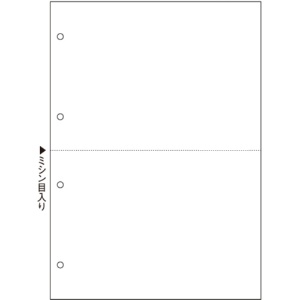 ヒサゴ　マルチプリンタ帳票　複写タイプ　Ａ４　ノーカーボン　白紙　２面　４穴　ＢＰＣ２００３　１冊（１００枚）1