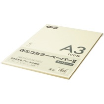 ＴＡＮＯＳＥＥ　αエコカラーペーパーII　Ａ３　ライトクリーム　少枚数パック　１冊（１００枚）1