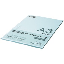 ＴＡＮＯＳＥＥ　αエコカラーペーパーII　Ａ３　スカイブルー　少枚数パック　１冊（１００枚）1