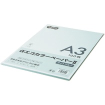 ＴＡＮＯＳＥＥ　αエコカラーペーパーII　Ａ３　ライトブルー　少枚数パック　１冊（１００枚）1