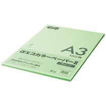 ＴＡＮＯＳＥＥ　αエコカラーペーパーII　Ａ３　グリーン　少枚数パック　１冊（１００枚）1