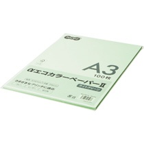 ＴＡＮＯＳＥＥ　αエコカラーペーパーII　Ａ３　ライトグリーン　少枚数パック　１冊（１００枚）1